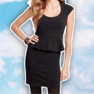 ANN TAYLOR Cap Sleeve Peplum Waist Mini Dress Career Office Siren Professional